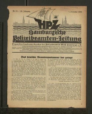 Nr. 21 / 20. Jahrgang 1. November 1930