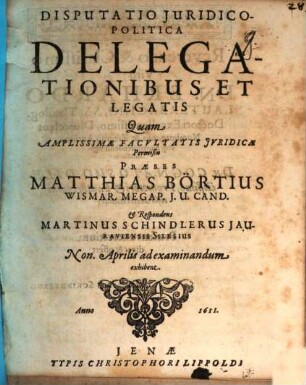 Disp. iur. pol. de legationibus et legatis