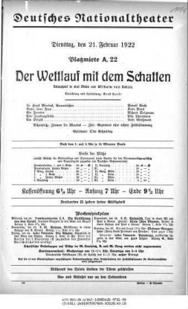 Der Wettlauf mit dem Schatten