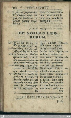 Cap. XIII. De Moribus Liberorum