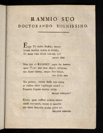 Rammio suo Doctorando Dignissimo.