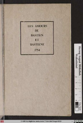 Les Amours De Bastien Et Bastiene : Parodie Du Devin De Village