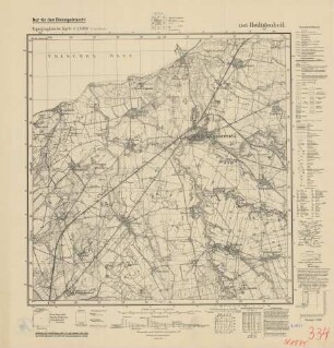 1585 (alte Nr.: 334) Heiligenbeil, Topographische Karte 1:25000 (4cm - Karte)
