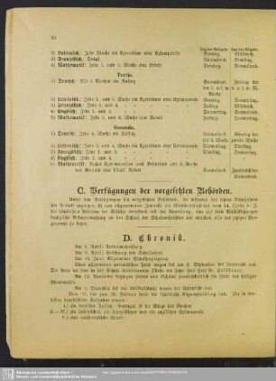 C. Verfügungen der vorgesetzten Behörden