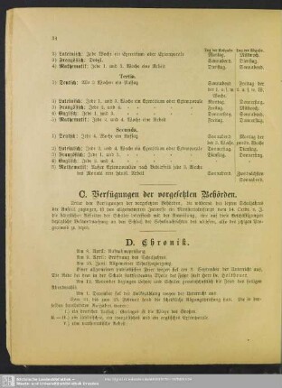 C. Verfügungen der vorgesetzten Behörden