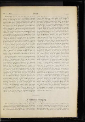 Zur indischen Bewegung.