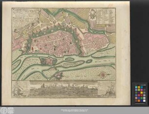 Magdeburgum : Ducatus cognominis Metropolis ad Albium, sub Ditione Regis Borußiæ, bene munitum ac florens Emporium, in qvo Tribunal Provinciale, Consistorium et Camera constituta