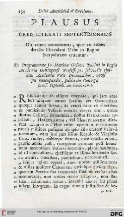 Plausus. Orbis literati septentrionalis