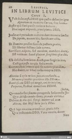 In Librum Levitici