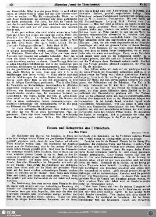 Umsatz und Reingewinn des Uhrmachers