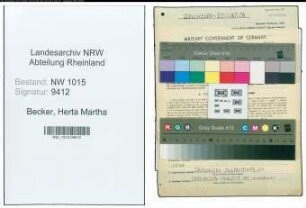 Entnazifizierung Herta Martha Becker , geb. 03.10.1898 (Lehrerin)