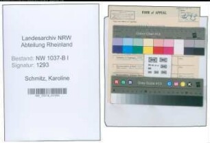 Entnazifizierung Karoline Schmitz , geb. 28.05.1900 (Postsekretaerin)