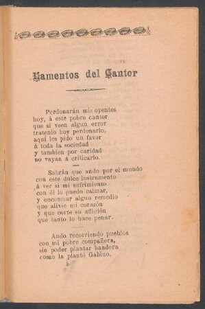 Lamentos del Cantor
