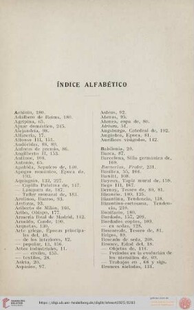 Índice alfabético