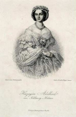 Bildnis Adelheid (1835-1900), Herzogin von Schleswig-Holstein-Sonderburg-Augustenburg