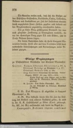 Einige Ergänzungen zu Schönfelders Geschichte des Klosters Marienthal