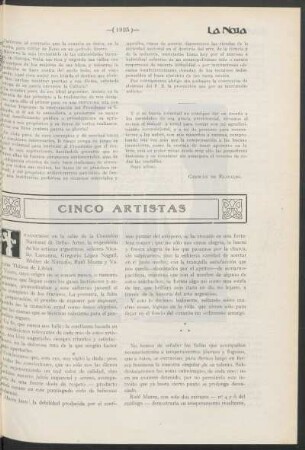 Cinco artistas