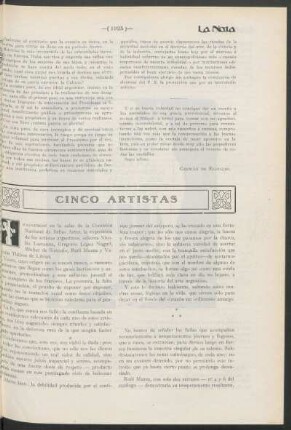Cinco artistas