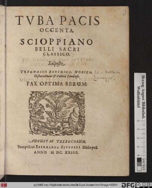 Tuba Pacis Occenta, Scioppiano Belli Sacri Classico