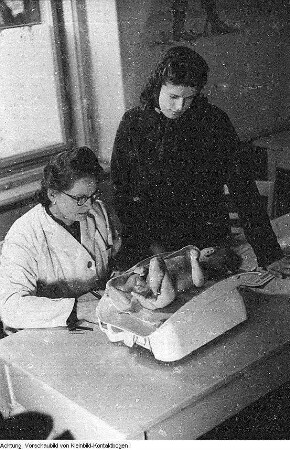 Säuglingsgymnastik, Februar 1950