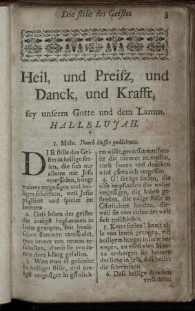 Heil, Preisz, und Danck, und Krafft, sey unserm Gotte und dem Lamm. Hallelujah.