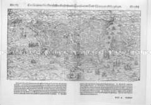 Konstantinopel, Stadtplan (Doppelseite aus Münster/Cosmographia)
