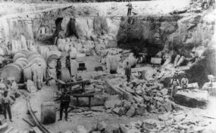 Tharandt-Grillenburg. Dünensandsteinbruch 1896, Repro
