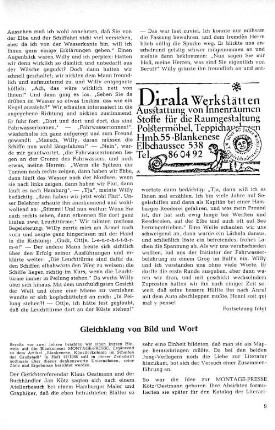 Gleichkklang von Bild und Wort