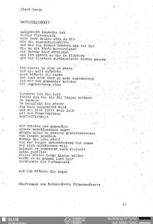 Empfindlichkeit