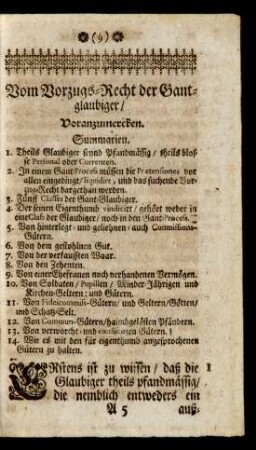 Vom Vorzugs-Recht der Gantglaubiger