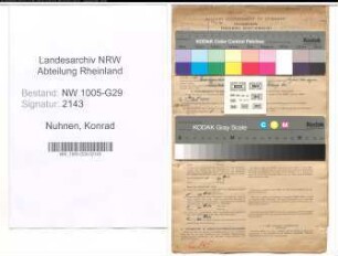 Entnazifizierung Konrad Nuhnen , geb. 04.01.1890 (Bahnsekretaer)