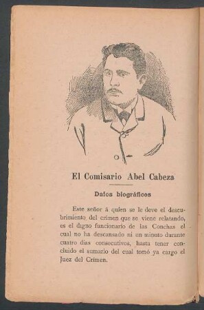 El Comisario Abel Cabeza - [Grabado]