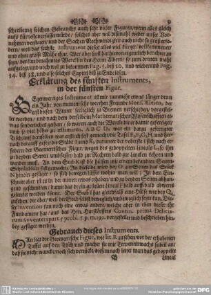 Erklärung des fünften Instruments in der fünften Figur.