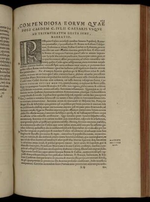 Compendiosa eorum quae post caedem C. Iulii Caesaris vsque ad triumviratum gesta sunt, narratio.