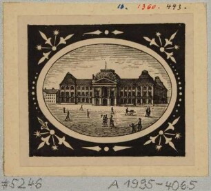 Das Japanische Palais in Dresden, Blick vom Palaisplatz nach Südwesten