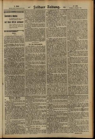 Zweite Ausgabe vom Dienstag, den 17. Dezember 1912.