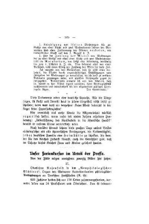 Unser Ferienkursus im Urteil der Presse
