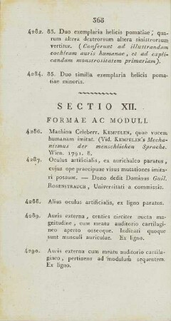 Sectio XII. Formae Ac Moduli