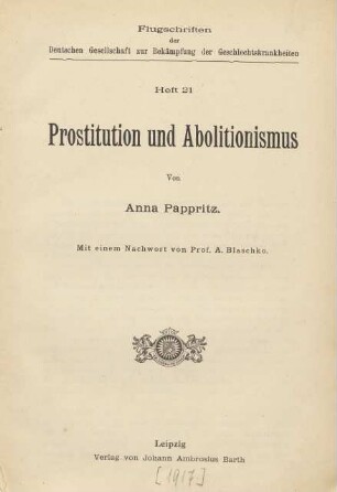 Prostitution und Abolitionismus