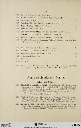 Aus verschiedenem Besitz (Nr. 1009-1754)