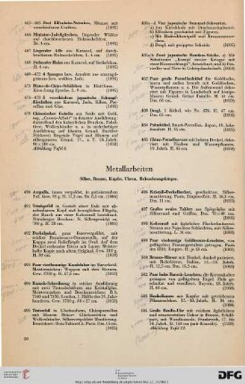 Metallarbeiten (Nr. 490-536)