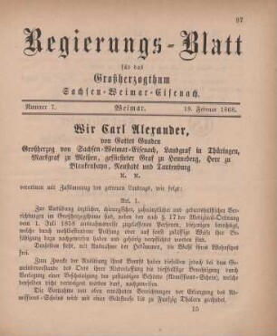 Nr. 7 : 19. Februar 1868