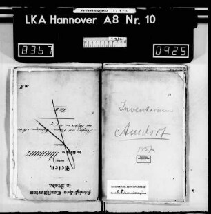 Amdorf: I. Inventarium von den Mitteln der Kirche, angelegt 1857; II. Inventarium von den Mitteln der Pastorei, angelegt 1857; III. Inventarium von den Mitteln des Schul-, Organisten- und Küsterdienstes, angelegt 1857