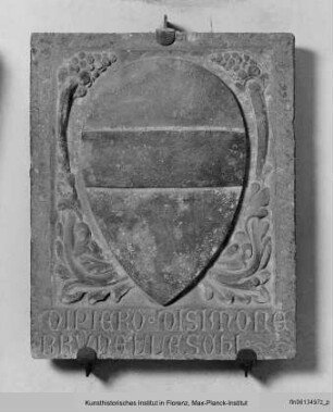 Grabstein des Piero di Simone Brunelleschi mit dem Wappen der Familie