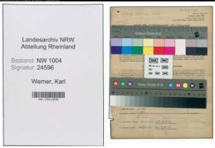 Entnazifizierung Karl Werner , geb. 09.05.1886 (Waechter)