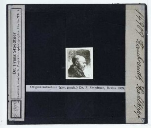 Rembrandt, Büste eines kahlköpfigen Mannes im Profil (Rembrandts Vater?) (Radierung B292)
