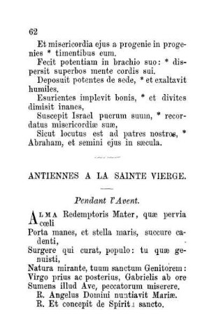 Antiennes A La Sainte Vierge.