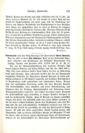 133-134 [Rezension] Parenti, Piero, Savonarola