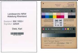 Entnazifizierung Karl Dietz, geb. 29.01.1902 (Maurer)
