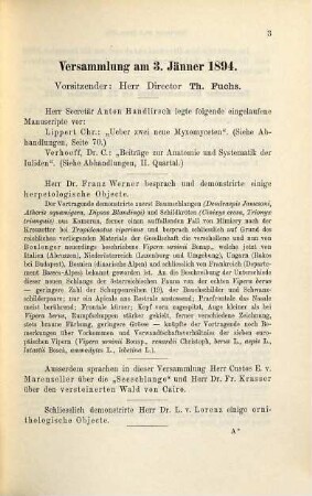 Verhandlungen der Zoologisch-Botanischen Gesellschaft in Wien. 44. 1894 (1895)